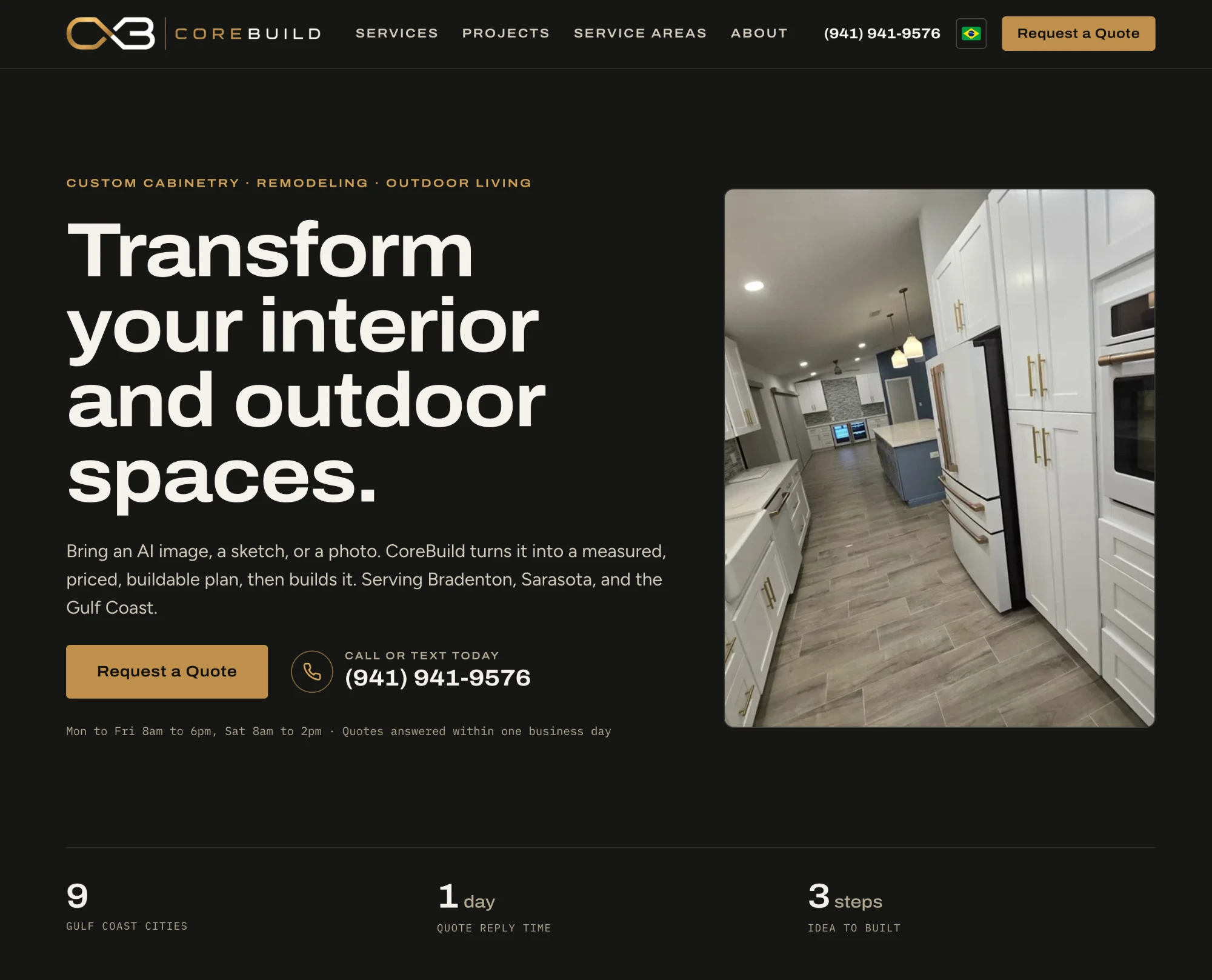 CoreBuild website home page
